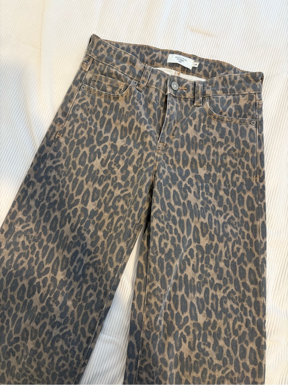 kids cheetah print jeans